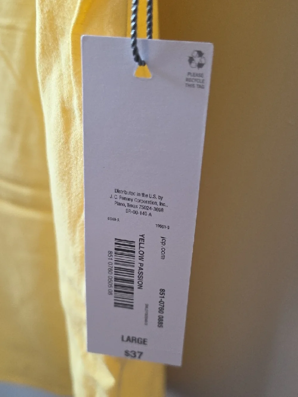 Liz Claiborne Bright Yellow V-Neck Short Sleeve Blouse - Picture 3 of 4